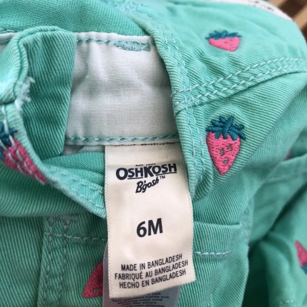 OshKosh B’Gosh Strawberry Overalls - Picture 3 of 4